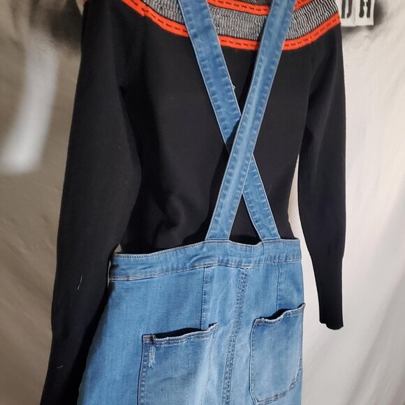 Celebrity Pink Denim Raw-Hem Skirtalls Sz L - Picture 16 of 16